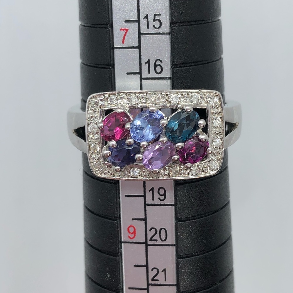 925 SAPPHIRE ENGAGEMENT RING Size - Picture 2 of 9